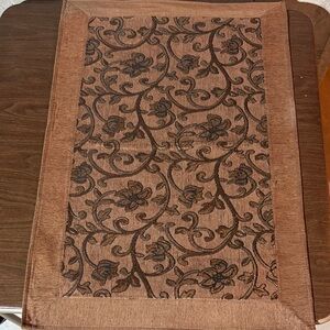 Brown Floral Rug